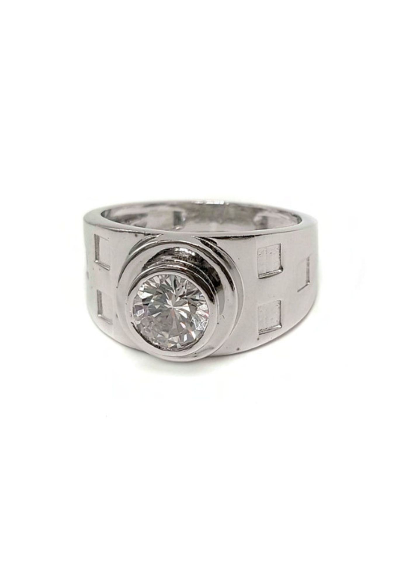 Imperial Men’s Solitaire Big 925 Sterling Silver Ring – 6.50 Grams