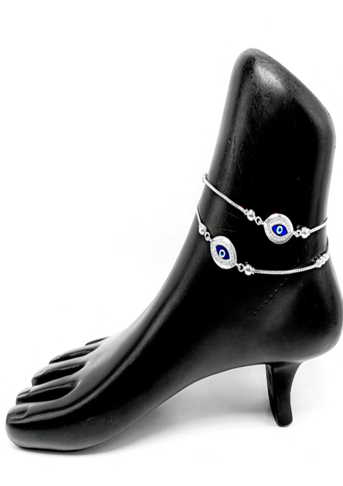 Evil Eye Payal – 925 Sterling Silver – 8.80 Grams