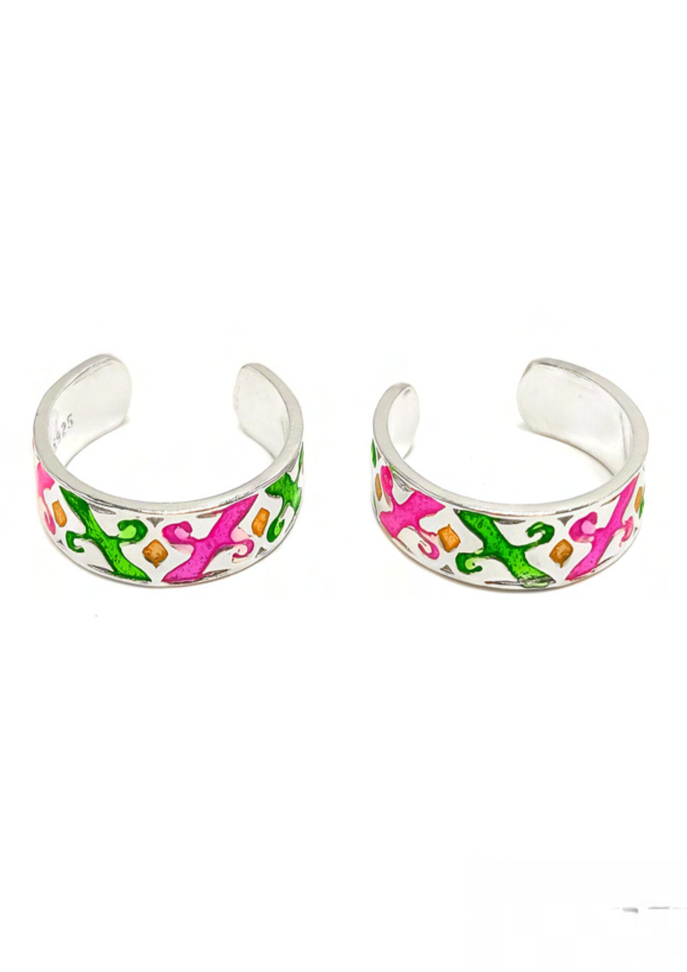 Toe Ring Enamel – 925 Sterling Silver – 4.42 Grams